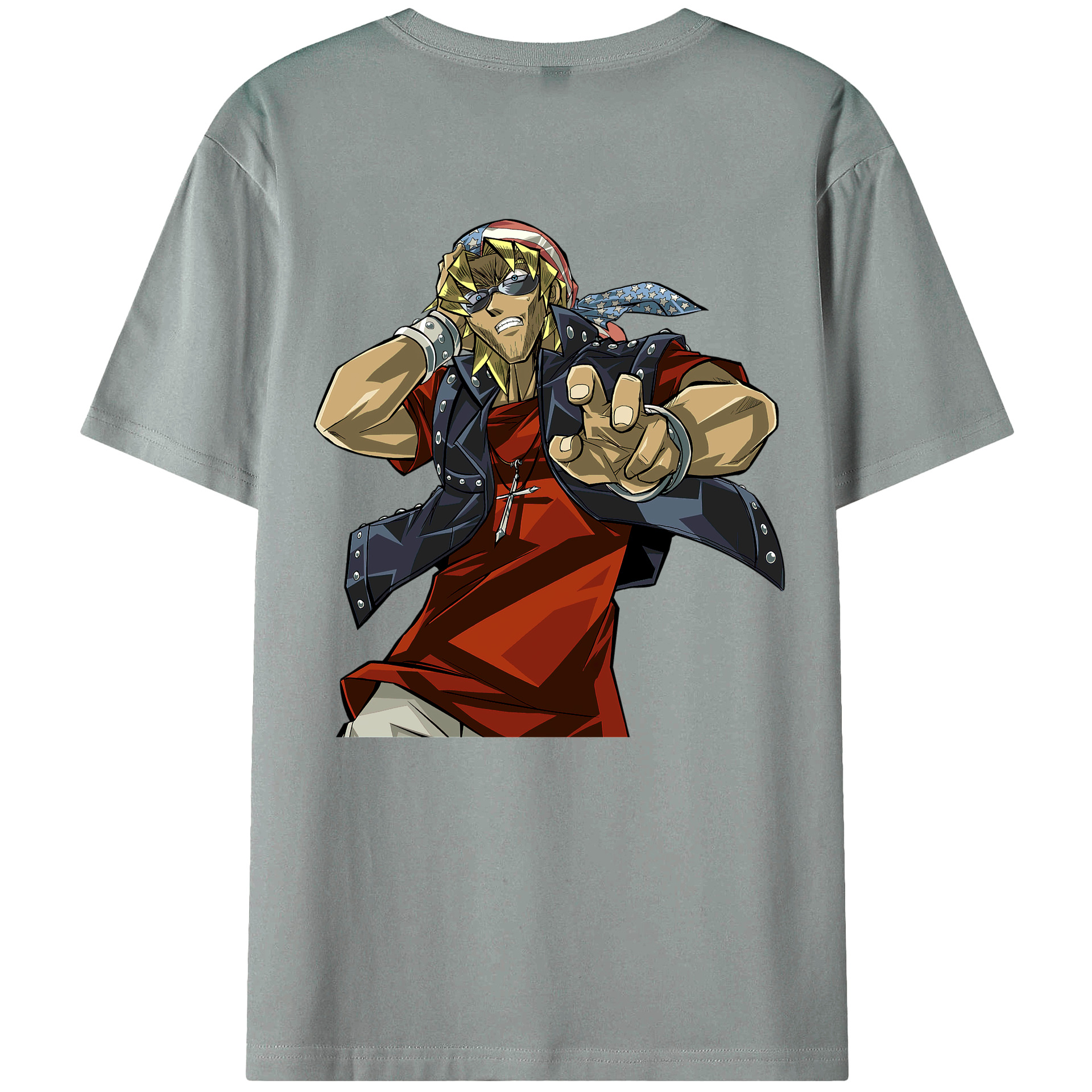 （画像用） 遊☆戯☆王 Yu-Gi-Oh! 綿100％ メンズ半袖Tシャツ（バックプリント） 通気性